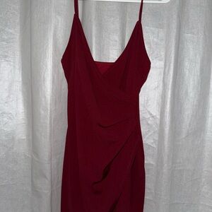 Windsor Deep Red Spaghetti Strap Mini Dress